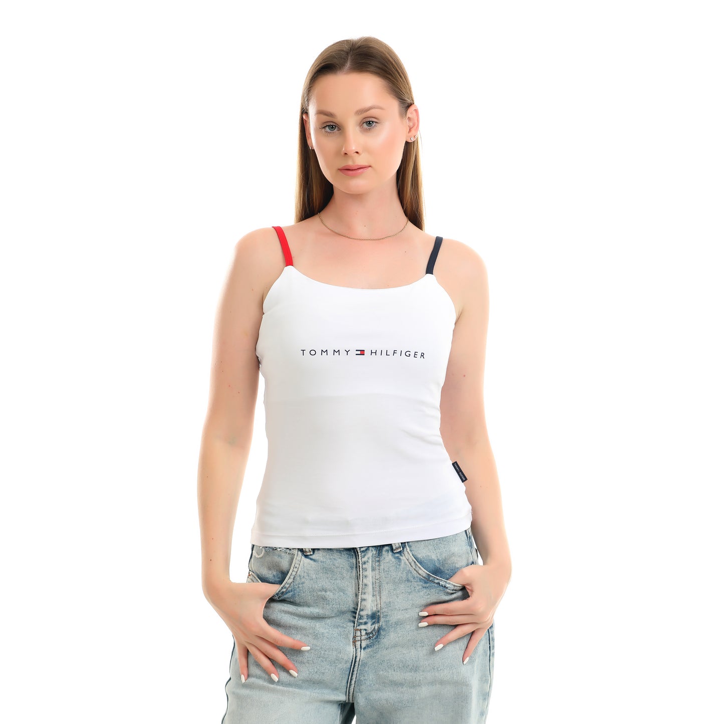 Women T-shirt Tommy Strap Cotton-White