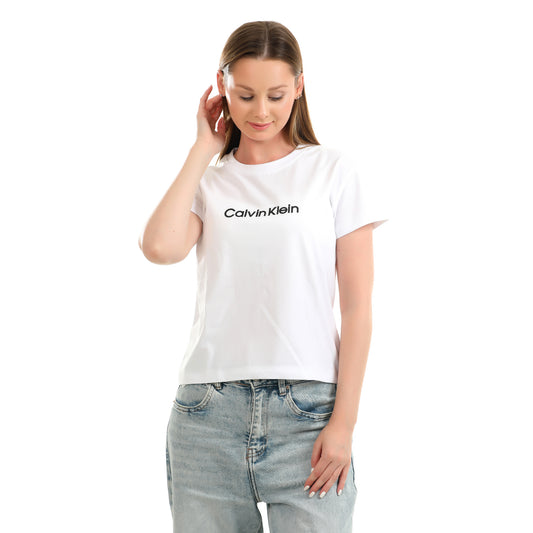 Women T-shirt Calvin Klein Cotton-White