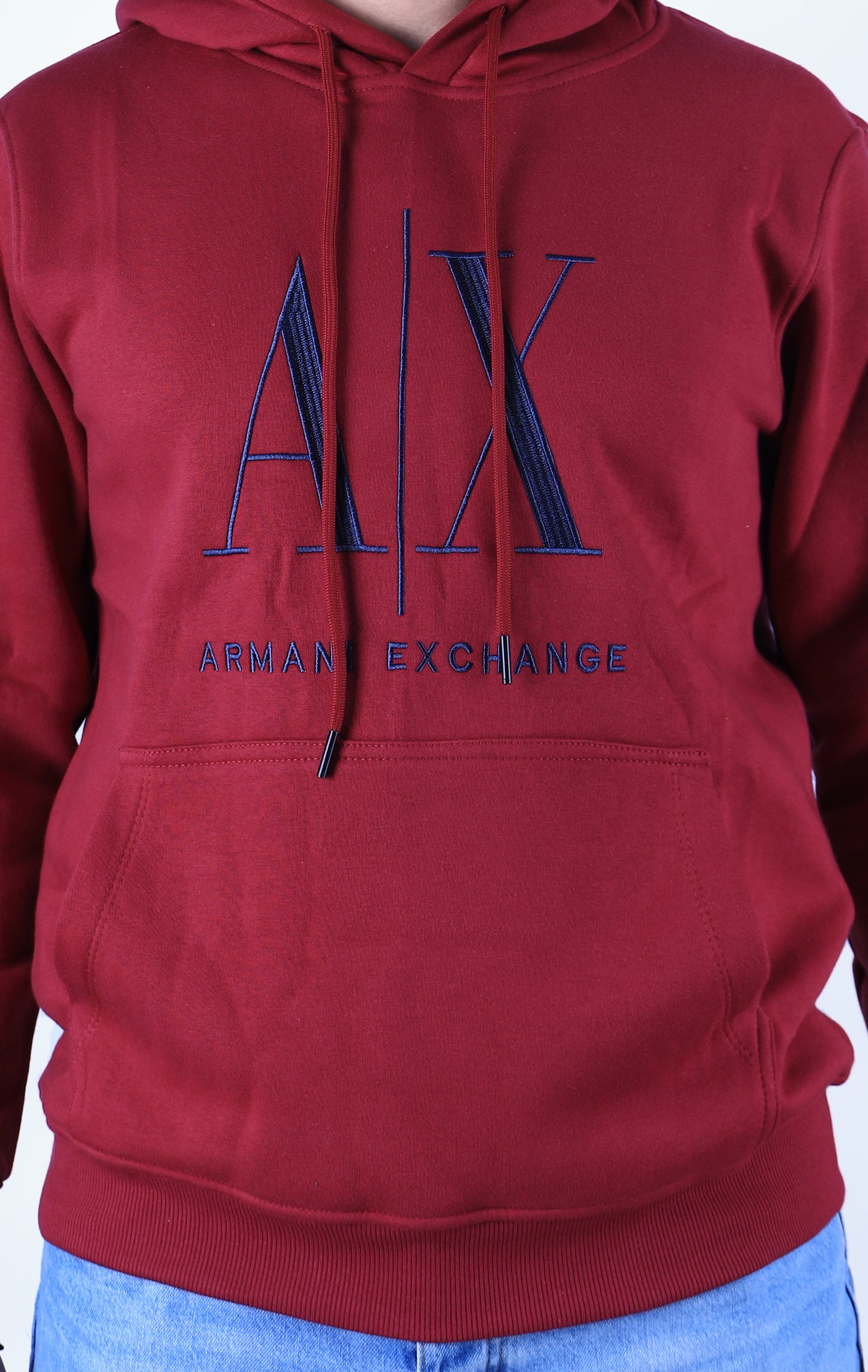 Men Hoodies A/X Melton - Burgundy