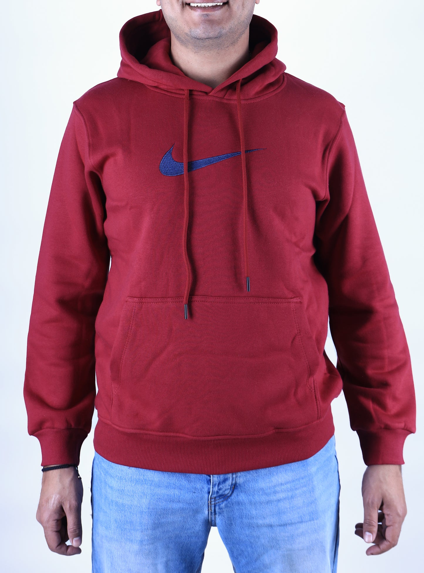 Men Hoodies Nike Melton - Burgundy