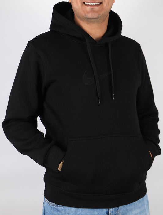 Men Hoodies Nike Melton - Black