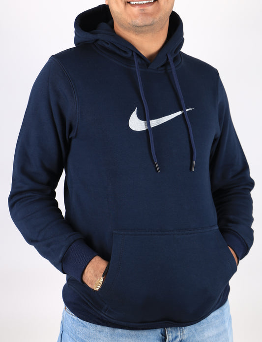 Men Hoodies Nike Melton - Dark Blue