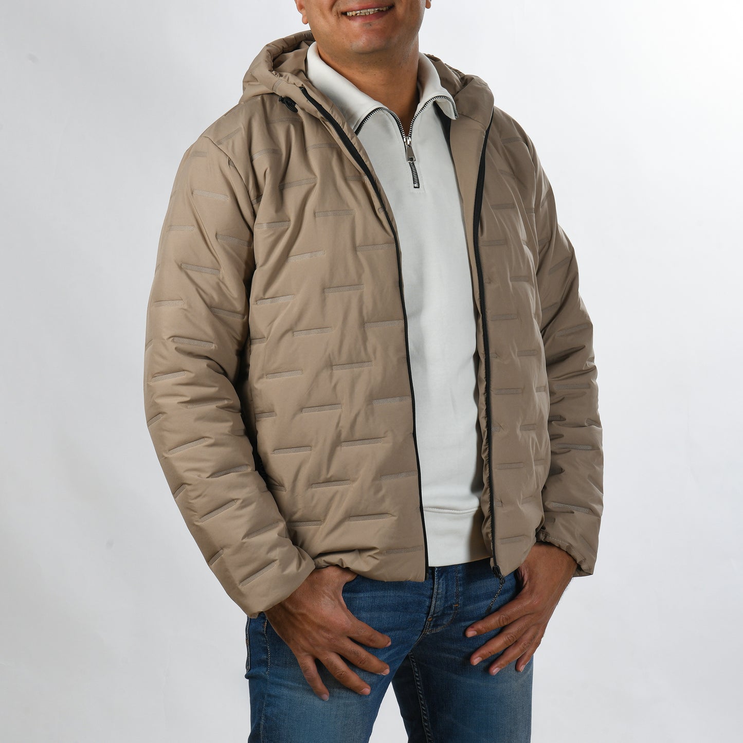 Men Puffer Jacket (Beige)