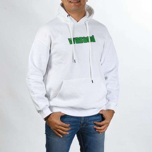 Men hoodie Melton (White)