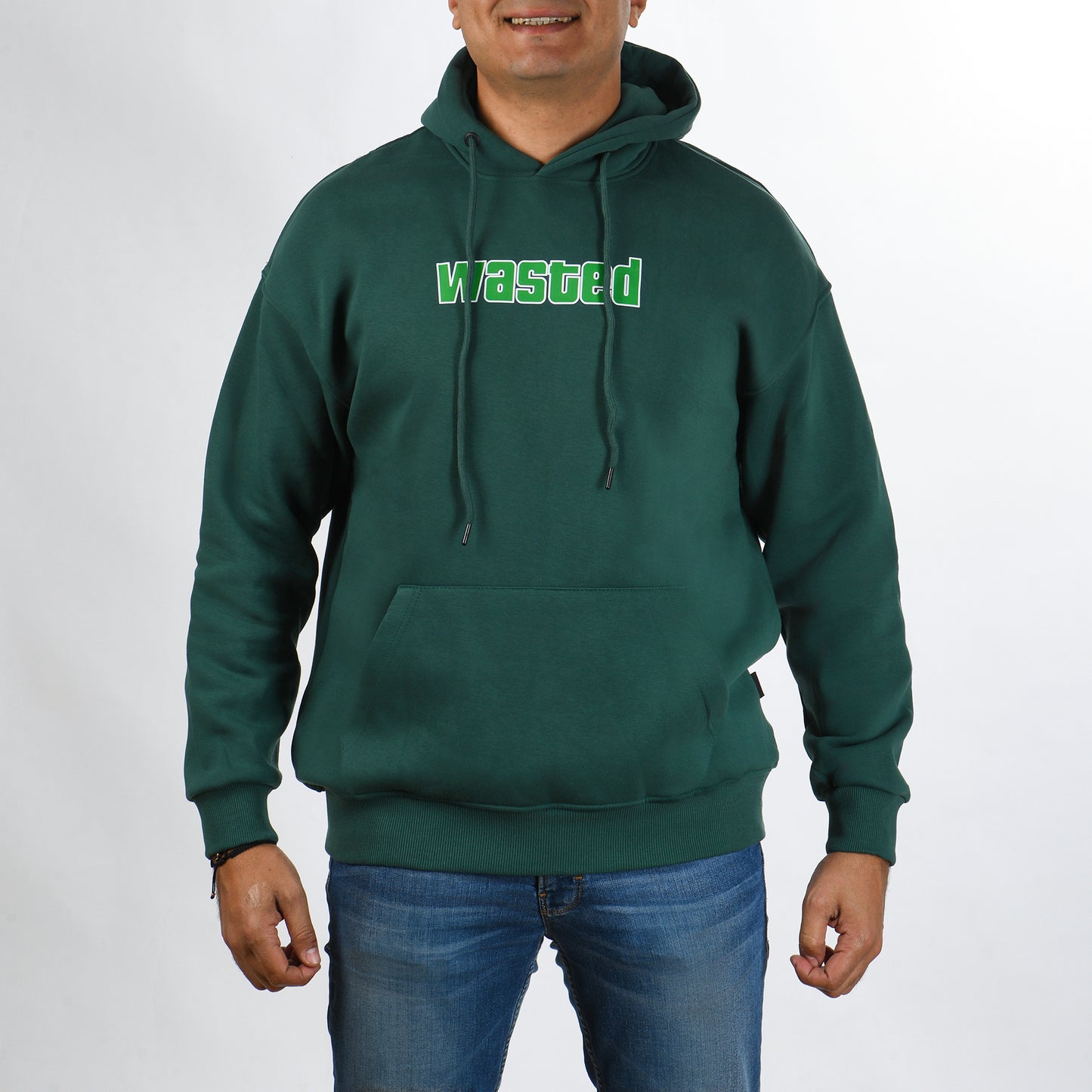 Men hoodie Melton (Green)