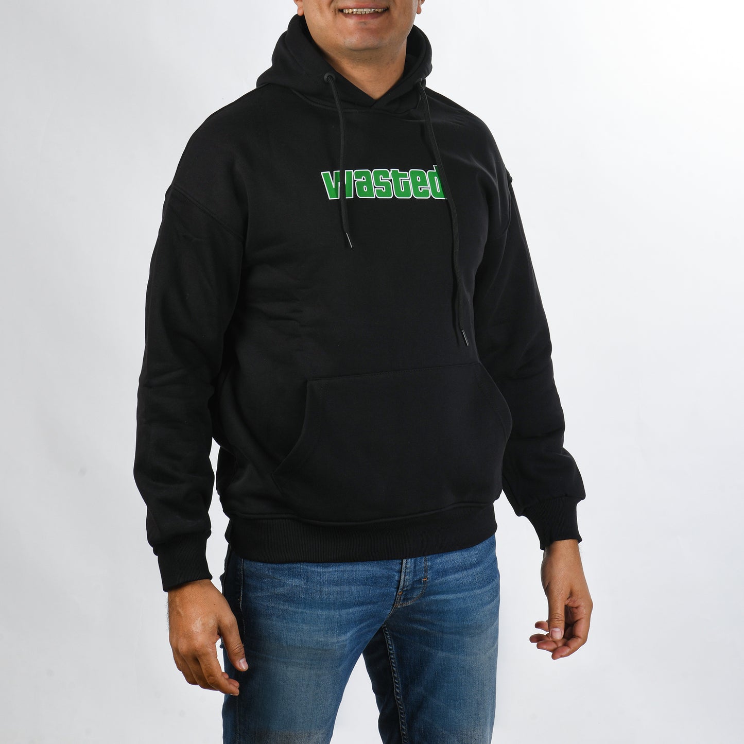 Men hoodie Melton (Black)