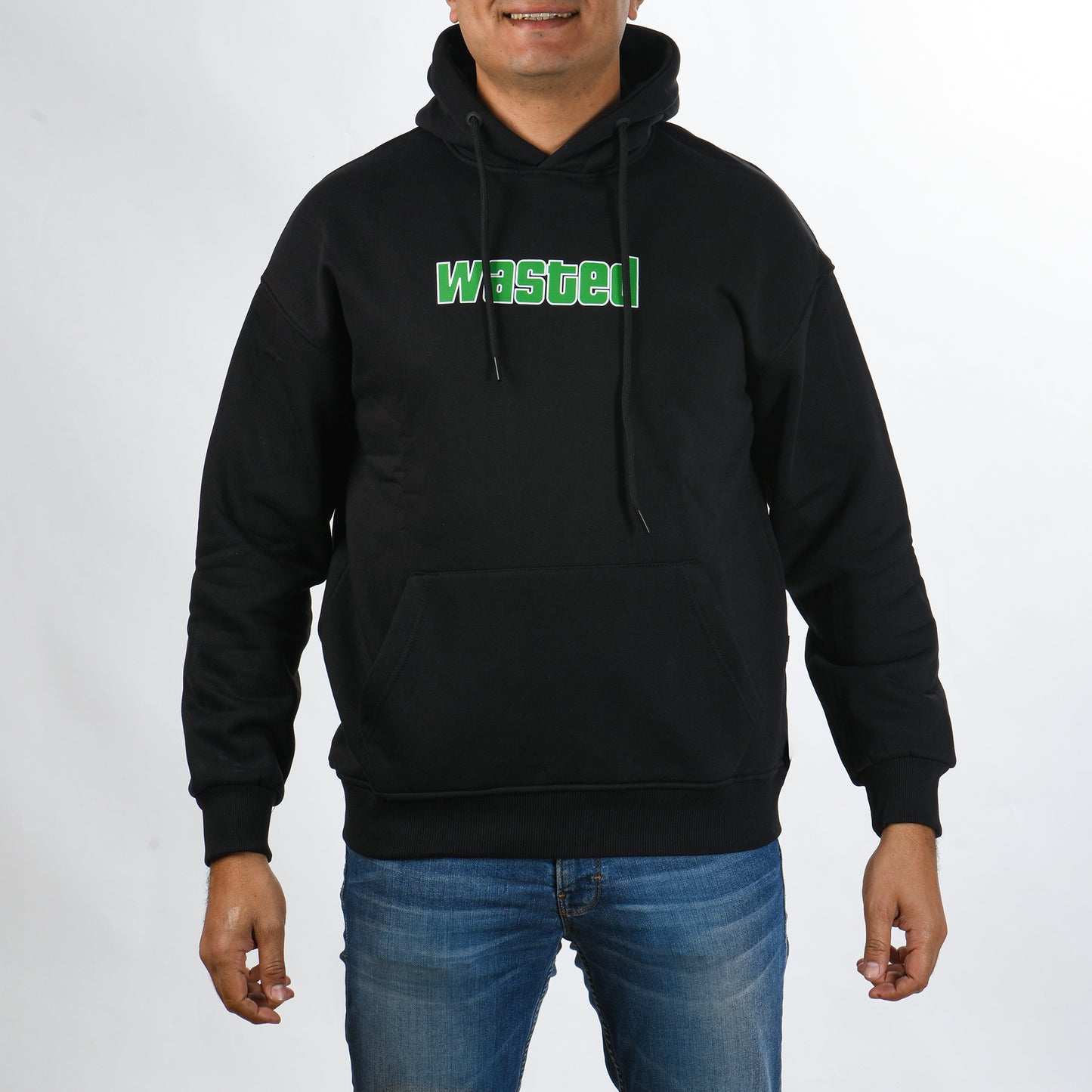 Men hoodie Melton (Black)