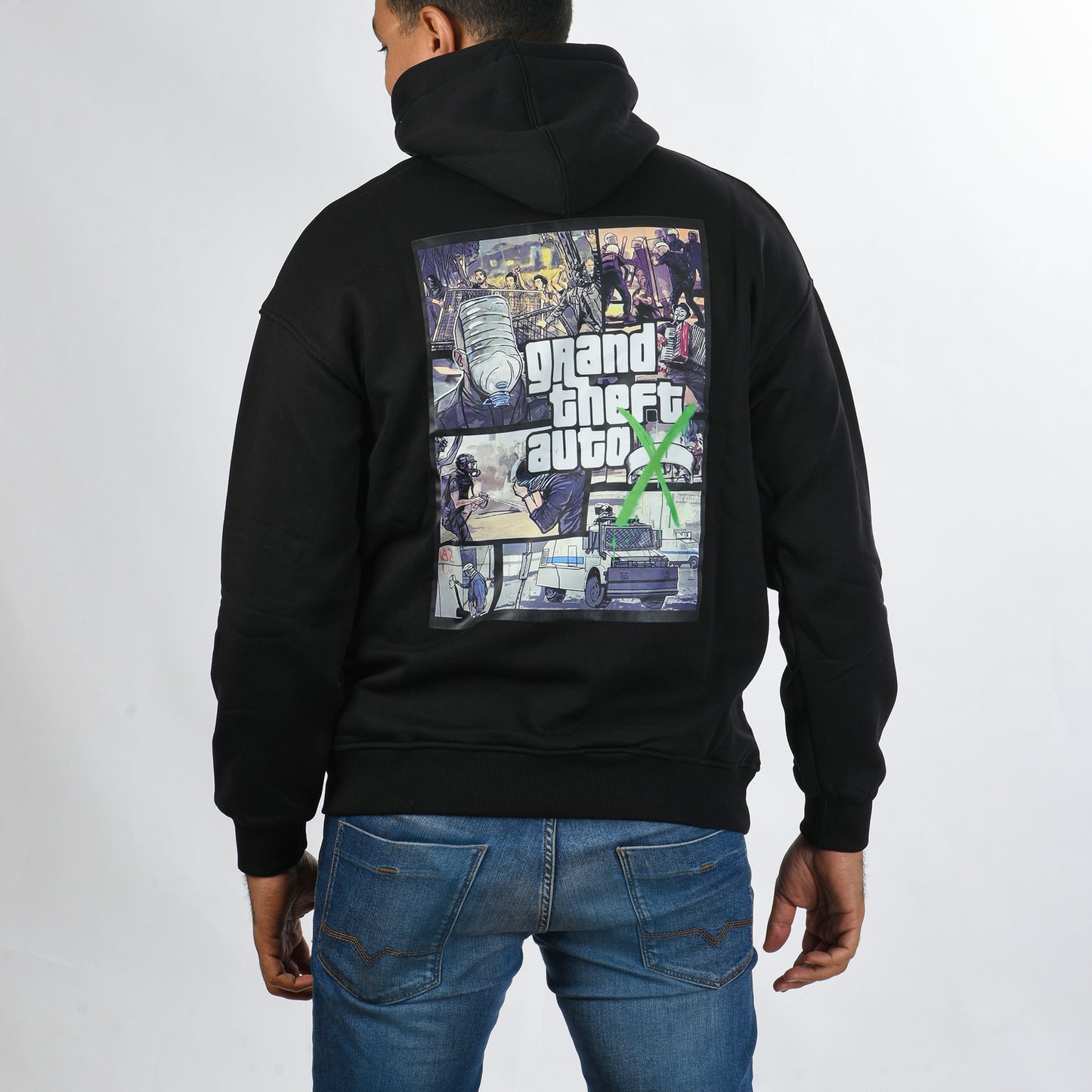 Men hoodie Melton (Black)