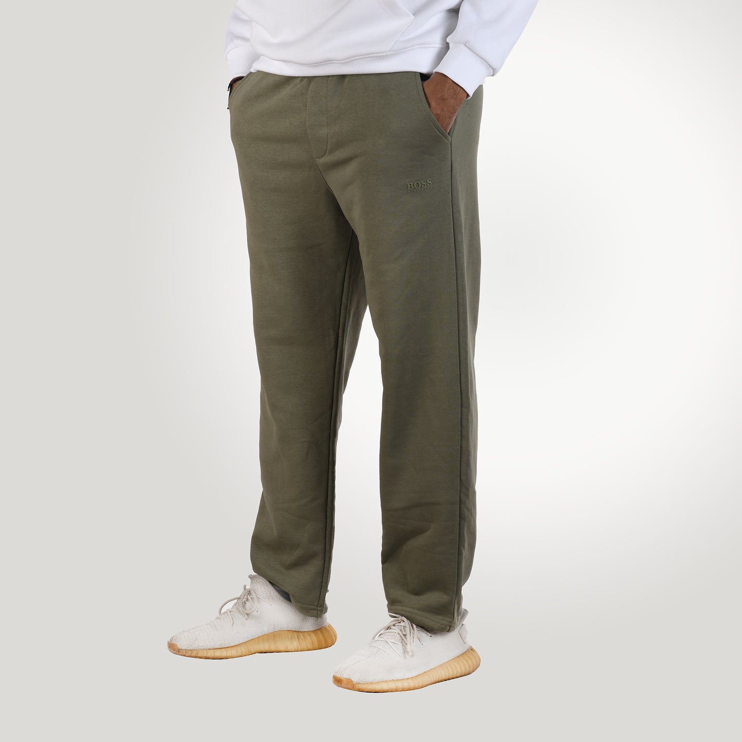 Men Linen Relaxed Fit Pants (Olive)