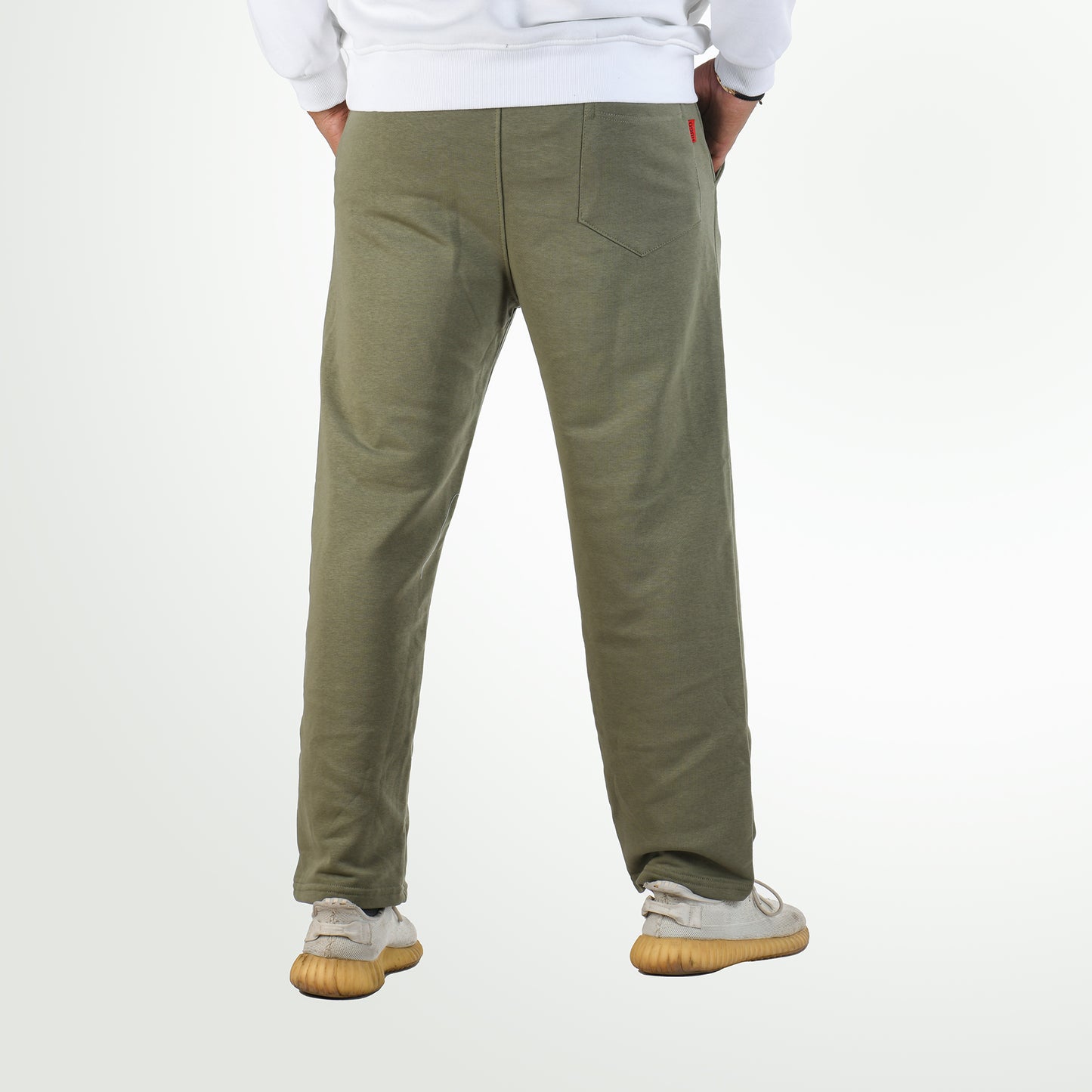 Men Linen Relaxed Fit Pants (Olive)