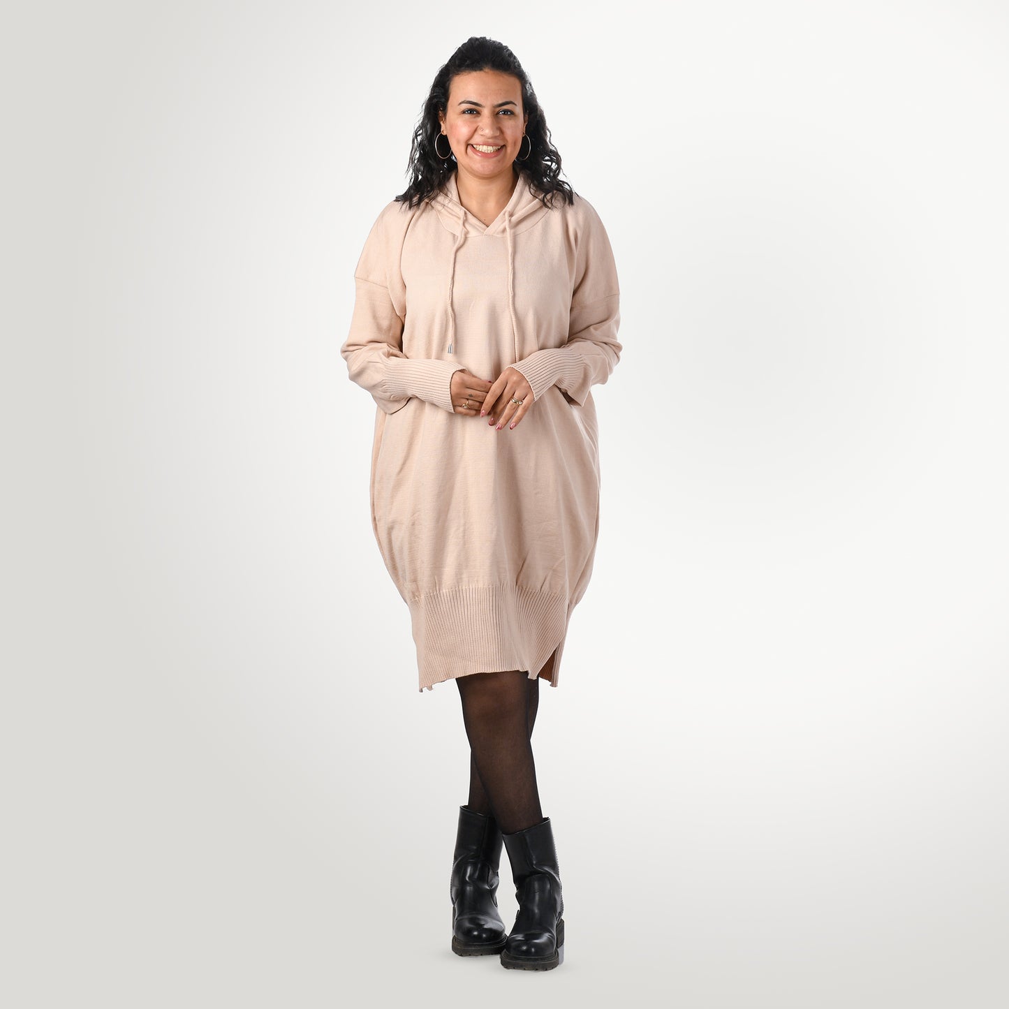 Women Long Sweater One Size (Beige)