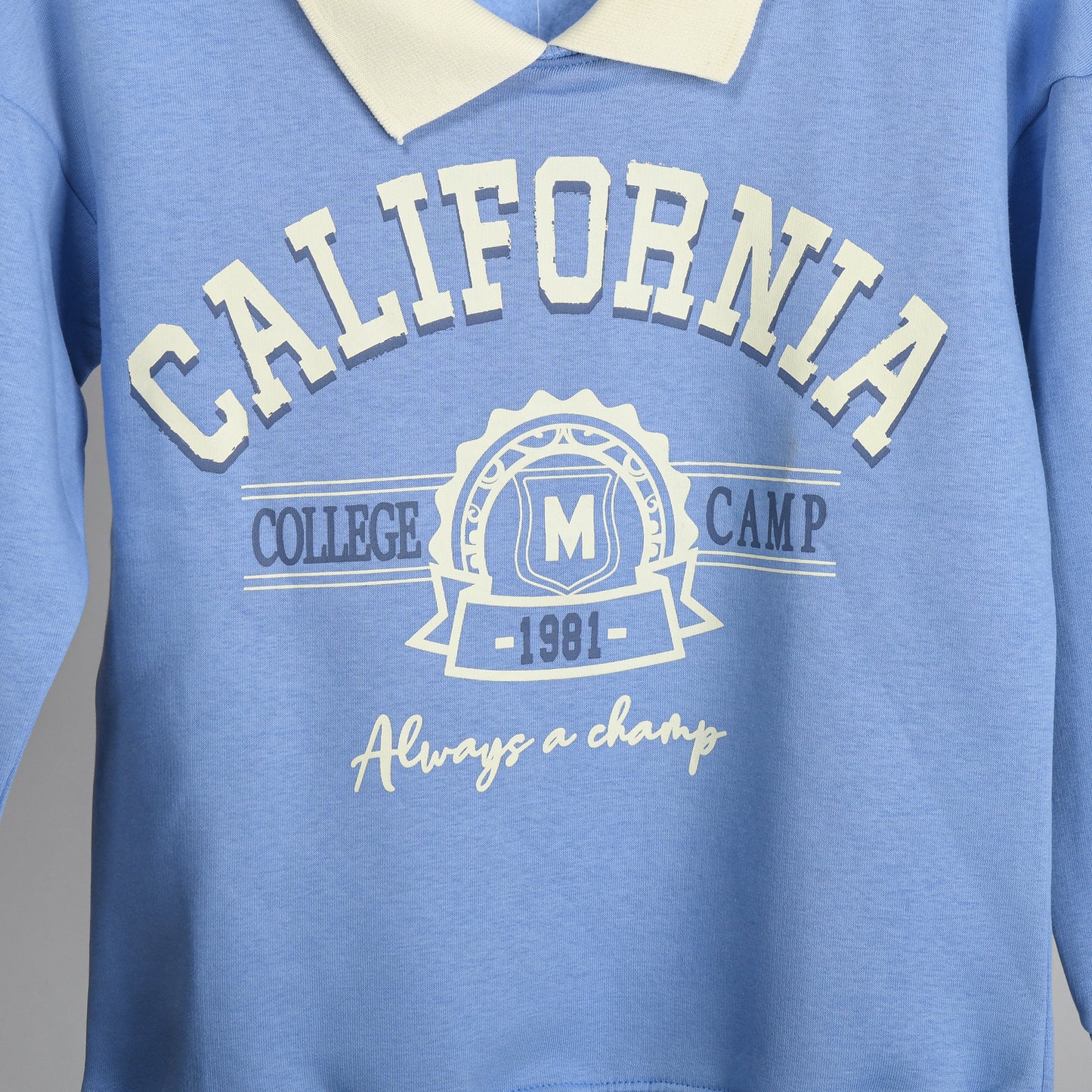 Girls Sweatshirt melton padded  Blue