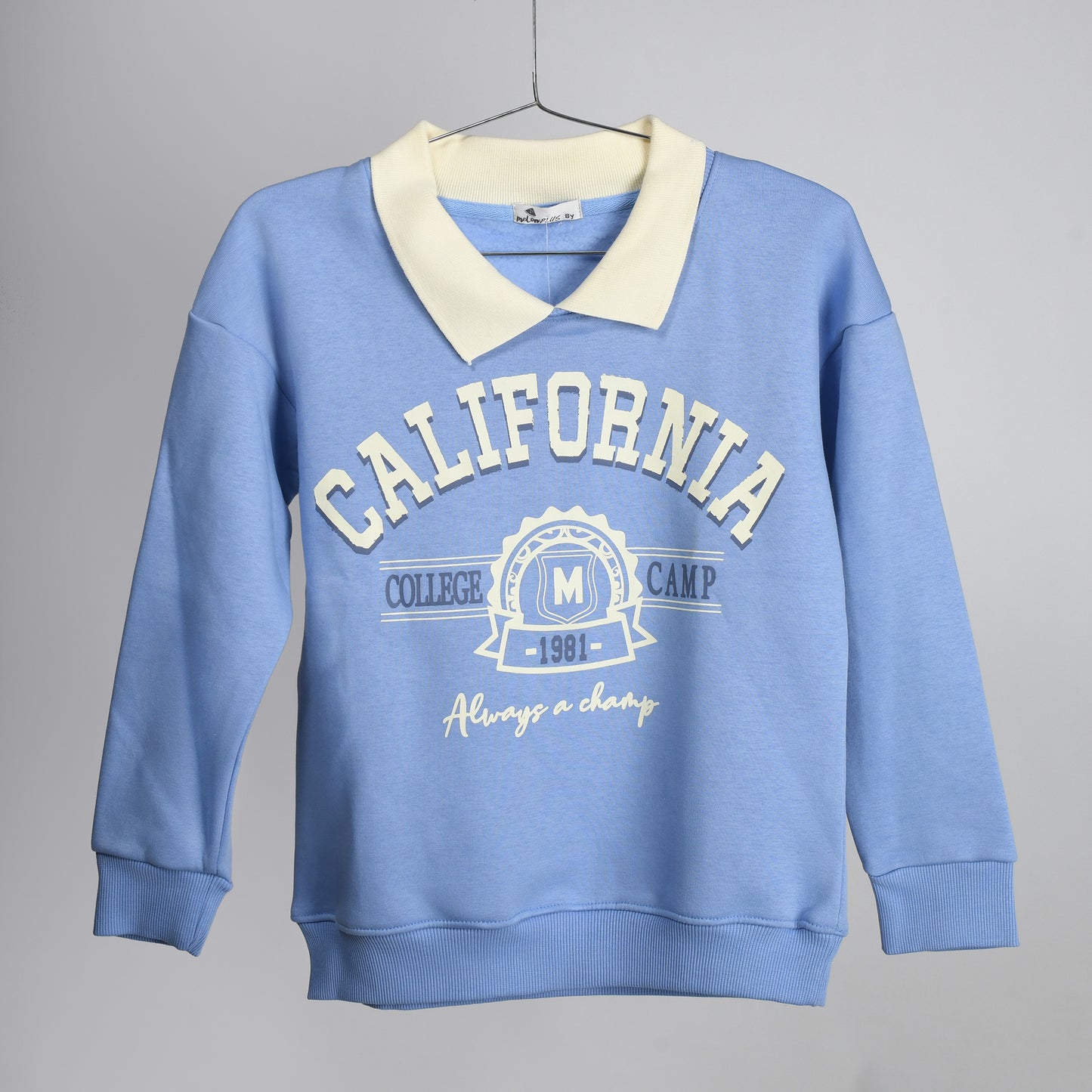 Girls Sweatshirt melton padded  Blue