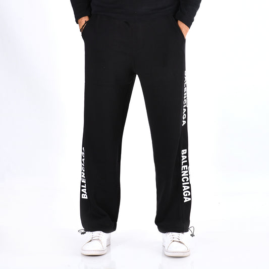 Men Cotton Relaxed Fit Pants Balenciaga (Black)
