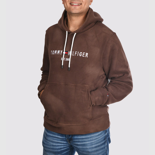 Men Hoodies Fleece Tommy Brown