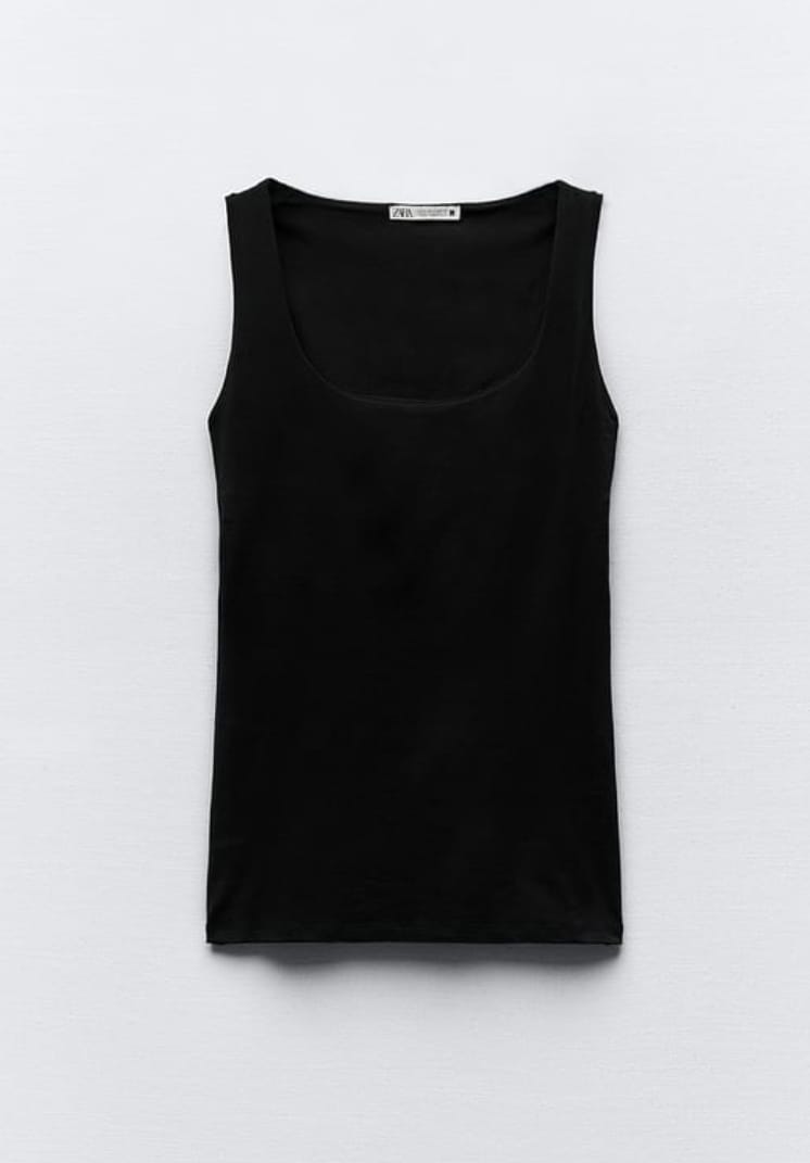 Women top Zara (Polyamide)-black