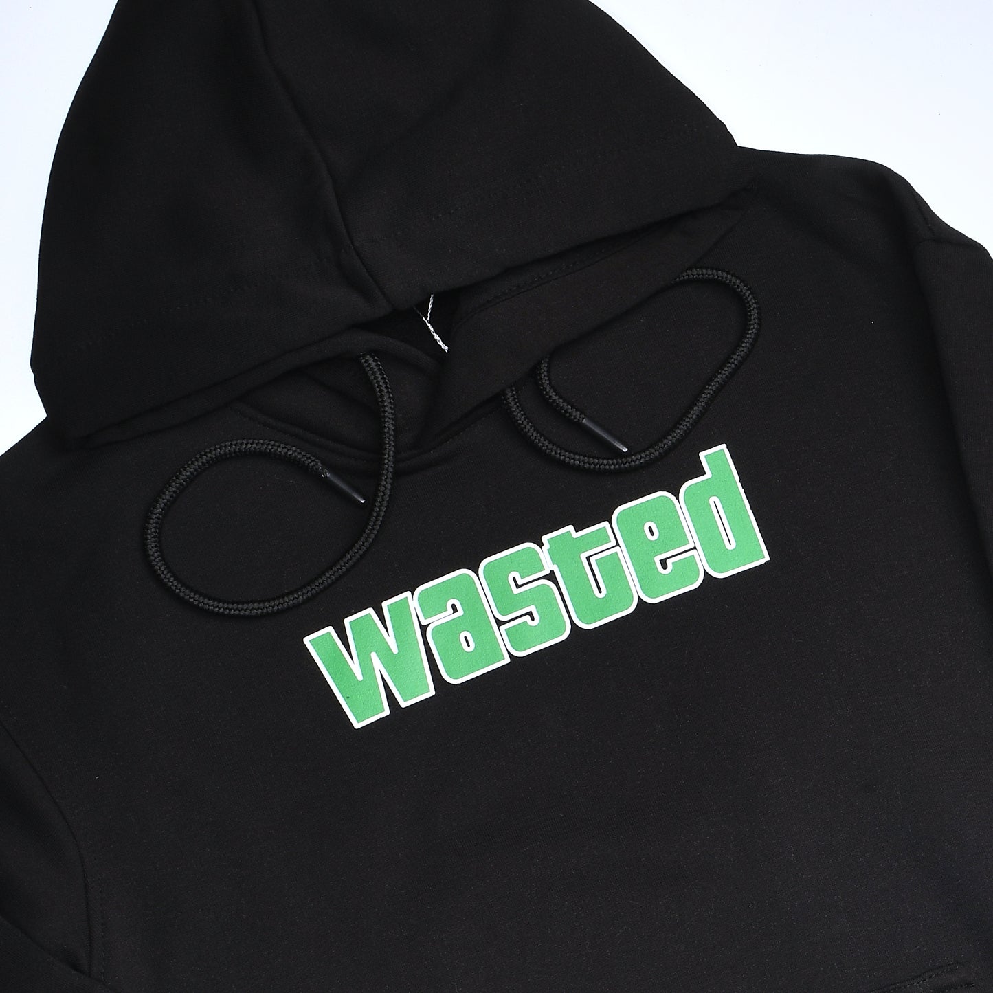 Kids Hoodie Wasted Over Size (Black)