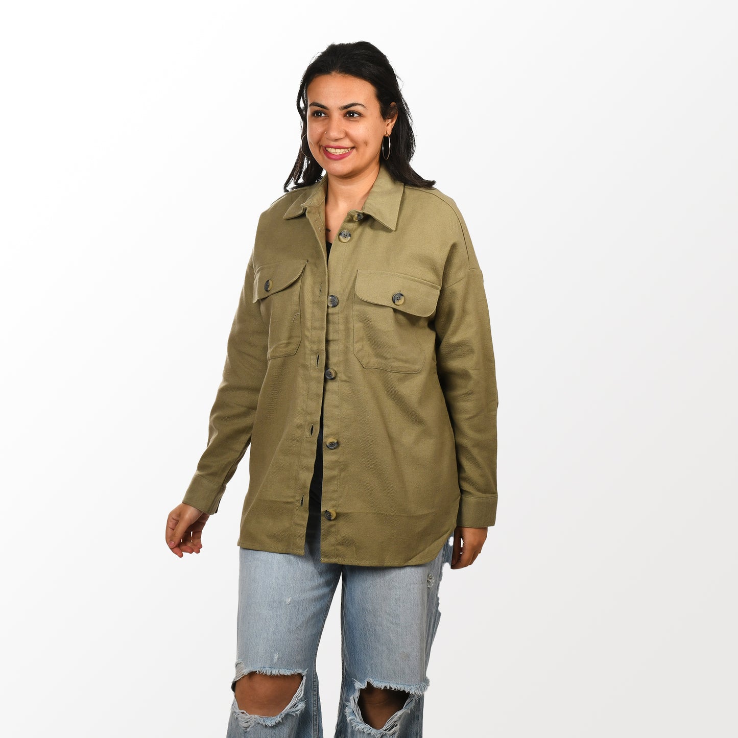 Women Shirt Gogh Defector - olive