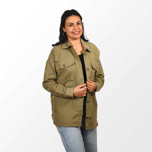 Women Shirt Gogh Defector - olive