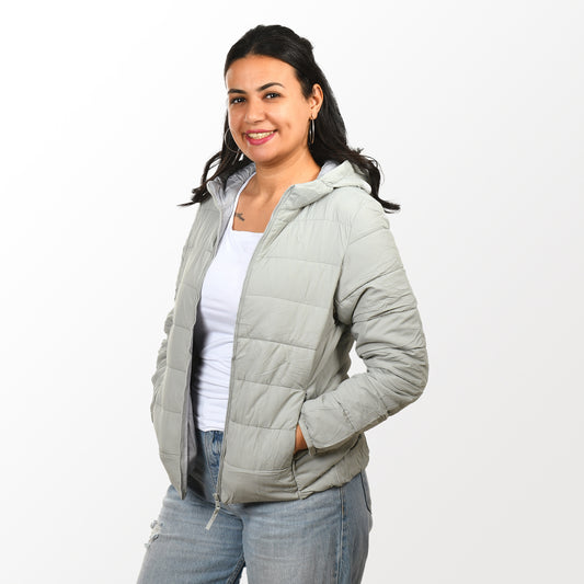 women jacket waterproof - Light Gary