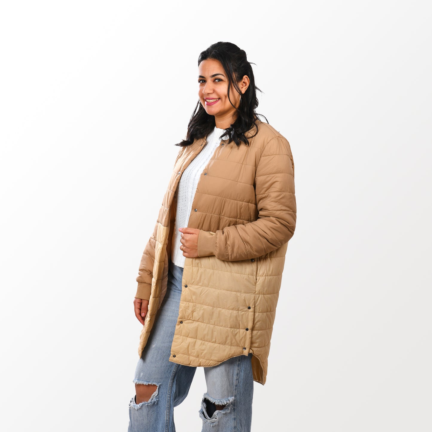 Women Puffer Waterproof Beige